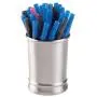 mDesign Modern Round Metal Tumbler Cup for Bathroom Vanity Countertops for Rinsing, Drinking, Storing Dental Accessories and Organizing Makeup Brushes, Eye Liners - 2 Pack - Brushed mDesign Modern Round Metal Tumbler Cup for Bathroom Vanity Countertops for Rinsing, Drinking, Storing Dental Accessories and Organizing Makeup Brushes, Eye Liners - 2 Pack - Brushed