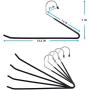 IPOW Pants Hangers 24 Pack Heavy Duty Hangers Open Ended Metal Pant Hangers Jeans Hanger Trouser Slack Hangers Space Saving Pants Hangers Anti-Rust Chrome Metal Non Slip Rubber Coating Easy Slide