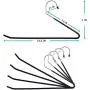 IPOW Pants Hangers 24 Pack Heavy Duty Hangers Open Ended Metal Pant Hangers Jeans Hanger Trouser Slack Hangers Space Saving Pants Hangers Anti-Rust Chrome Metal Non Slip Rubber Coating Easy Slide