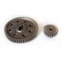 JFtech Differential Steel Metal Super Gear 11184 Main Gear 64T & 11176 Motor Gear 26T Combo for RC HSP 1/10 Car Truck