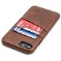 Dockem iPhone SE 2, iPhone 8/7 Wallet Case with Built-in Metal Plate for Magnetic Mounting & 2 Credit Card Holder Slots (M2, Brown, Exec Smooth Synthetic Leather)