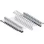 Amber Home Heavy Duty Add On Metal Pants Skirt Hangers, Chrome Stackable Hanger with 2-Adjustable Clips for Trousers, Jeans, Slack, Clothes 12 Pack Amber Home Heavy Duty Add On Metal Pants Skirt Hangers, Chrome Stackable Hanger with 2-Adjustable Clips for Trousers, Jeans, Slack, Clothes 12 Pack