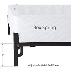 Amazon Basics 9-Leg Support Metal Bed Frame - Strong Support for Box Spring and Mattress Set - Tool-Free Easy Assembly - Full Size Bed