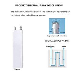 Clyxgs Aluminum Water Cooling Block,Liquid Cold Water Plate Heat Sink Water-Cooled Exchanger Head semiconductor Refrigeration Sheet CPU Graphics Radiator Heatsink Endothermic Head(40 x 160 x 12mm)2pcs