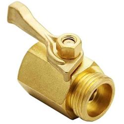 Twinkle Star Super Heavy Duty 3/4'' Brass Shut Off Valve Garden Hose Connector, TWIS3005