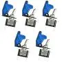 ESUPPORT Car Blue Cover Blue LED Light Rocker Toggle Switch SPST ON Off Pack of 5