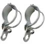 PerfecTech 1pair Metal Motorcycle Modified Turn Signal Light Indicator Mount Bracket Clamp 30-45mm (Chrome)