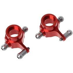 JVSISM 2Pcs 1/28 RC Aluminum Shock Absorbers for WLtoys RC Car K969 K989 K999 P929 4WD Short Course Drift Red & 1 Set Metal Upgraded Parts Steering Cup Swing Arm Shock Absorber Plate Set