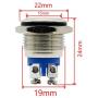 ESUPPORT Car 19mm Momentary Stainless Metal Push Button Switch 3A/250V 2Pin Pack of 5