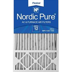 Nordic Pure 16x25x5 MERV 12 Honeywell/Lennox AC Furnace Air Filters 2 Pack