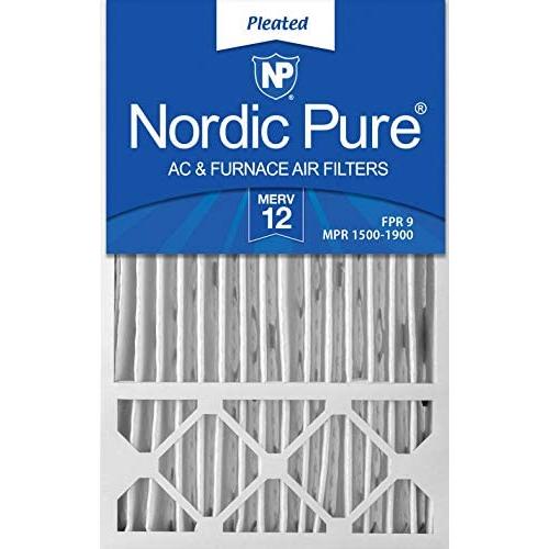 Nordic Pure 16x25x5 MERV 12 Honeywell/Lennox AC Furnace Air Filters 2 Pack