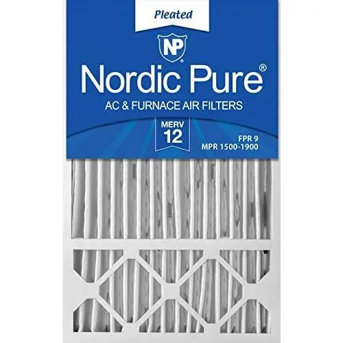 Nordic Pure 16x25x5 MERV 12 Honeywell/Lennox AC Furnace Air Filters 2 Pack
