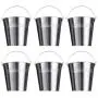NUOLUX Mini Tinplate Metal Bucket Icing French Fries Tin Pails - 6 Pieces NUOLUX Mini Tinplate Metal Bucket Icing French Fries Tin Pails - 6 Pieces