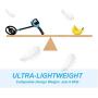 Metal Detector for Kids Lightweight Adjustable Height Gold Detector with Pointer,6.9 Inch Waterproof Search Coil Underwater Metal Detector for Kids, Rake,Shovel Included
