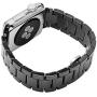 Aottom Compatible for Apple Watch Band 40mm Ceramic iWatch Band 38mm Men Women Stainless Steel Metal Butterfly Buckle Wristband Replacement Band for 38mm/40mm Apple Watch SE Series 6/5/4/3/2/1, Black