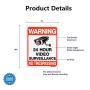 Video Surveillance Sign 4-Pack , HISVISION No Trespassing Metal Reflective Warning Sign ,UV Protected & Waterproof, 10''x 7'' 0.40 Aluminum Indoor Or Outdoor Use for Home Business CCTV Security Camera