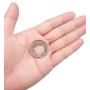 30pcs Key Rings,304 Stainless Steel 3 Sizes Round Key Chain Rings,(Silver, 3/4 Inch, 1 Inch and 1.25 Inch)
