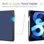 Fintie Case for iPad Air 4 10.9 Inch 2020 with Pencil Holder, Multi-Angle Viewing Cover [Supports Pencil 2nd Gen Charging] with Pocket, Auto Sleep/Wake for iPad Air 4th Generation, Navy
