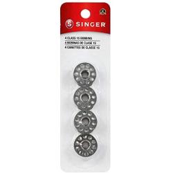 SINGER 2136 Class 15 Metal Bobbins, 4-Count, 1-pack