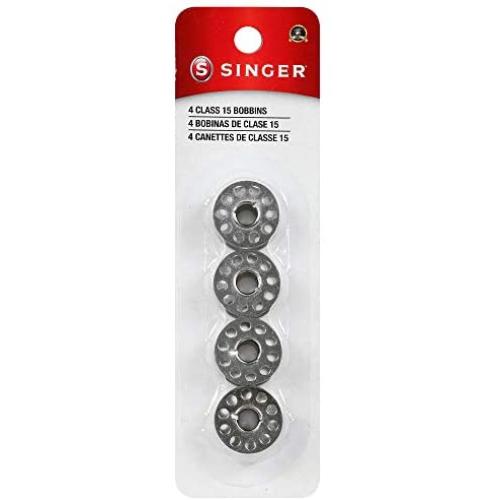 SINGER 2136 Class 15 Metal Bobbins, 4-Count, 1-pack