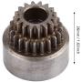 RC Car Clutch Bell, 02023 Metal Clutch Bell (Double Gears) for HSP 94122 Nitro 1/10 Car Drift Vehicle Accessory Parts