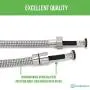 PurrfectZone Shower Hose Replacement - perfect for Shower or Bidet Sprayer, easy installation (48 inch, Brushed Nickel)