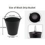 Replacement for Oklahoma Joes 9518545P06 Smoker Grease Drip Bucket,Black Metal Pail with 12 Pack Aluminum Grill Bucket Liner/Drip Insert