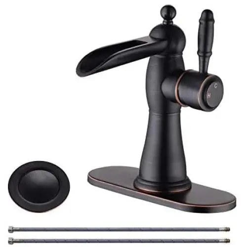 Mejor Solid Brass Single-Handle Waterfull Bathroom Faucet,Lavatory Faucet with 4 inches Deck Plate,CUPC Water Lines and Metal pop-up Drain with Overflow,Oil Rubbed Bronze,ME2535P-ORB Mejor Solid Brass Single-Handle Waterfull Bathroom Faucet,Lavatory Faucet with 4 inches Deck Plate,CUPC Water Lines and Metal pop-up Drain with Overflow,Oil Rubbed Bronze,ME2535P-ORB