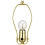 Canomo Brass Finish Make-A-Lamp Kit 3-Way with 8 Inch Harp, 2 Pieces 12'' Lamp Pipe, and All Parts Needed and Instructions for DIY Lamp Design or Repair…