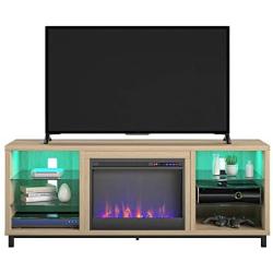 Ameriwood Home Lumina Fireplace TV Stand for TVs up to 70'' (Blonde Oak)