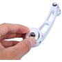 Honhill 2Pcs Slivery Car Window Winder Glass Crank Handle Aluminium Knobs Metal Universal with Adapter