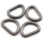 SDTC Tech 12 Pack Metal D Ring 1 Inch Inside Diameter 4.8mm Thickness Heavy Duty D-Shape Rings for Hardware Bags Ring DIY Craft Accessories Key Chain Dog Collars Strap Webbing Buckle - Black