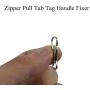 Yadaland Metal Solid Zipper Pull Tab Tag Handle Fixer 0.06inch(1.5mm) Small Clasp Diameter Fit Hole for Winter Jacket Boot Jean Suitcase Luggage Coat Spring Lock Clip On No Tool Needed Silver 15Pack
