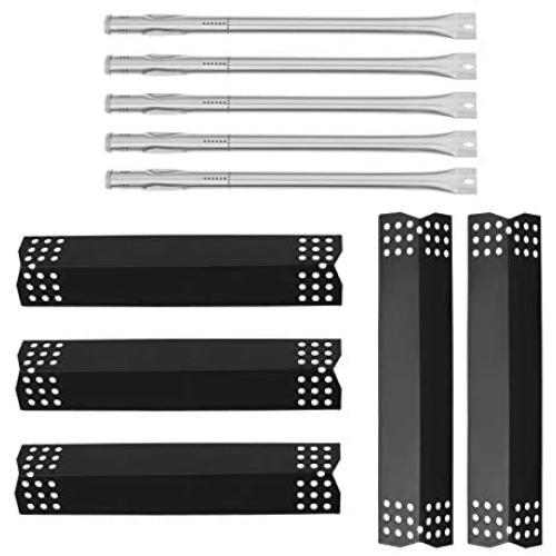 EasiBBQ 5 Pack Heat Plate Shields Flame Tamers, Stainless Steel Pipe Burner Tubes Replacement Parts for Nexgrill 720-0882A, 720-0896, 720-0896B, 720-0896C, 720-0925 Grills