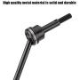 RC Car Drive Shaft, 2 Pcs Metal Front Rear Universal Drive Shaft for HIMOTO E10MTL E10MT E10BP 1/10 Remote Control Car(Black)