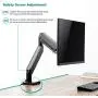 WALI Single Monitor Gas Spring Desk Mount Heavy Duty Aluminum Fully Adjustable Fit Screen up to 35 inch, 33 lbs. VESA 75 and 100 (GSM001XL), Black WALI Single Monitor Gas Spring Desk Mount Heavy Duty Aluminum Fully Adjustable Fit Screen up to 35 inch, 33 lbs. VESA 75 and 100 (GSM001XL), Black
