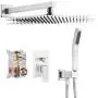 Cobbe Shower System,Shower Faucets Sets Complete,12 inches Rainfall Shower Head with Handheld, Shower Faucet Set for Bathroom Rough-in Valve Body and Trim Included Cobbe Shower System,Shower Faucets Sets Complete,12 inches Rainfall Shower Head with Handheld, Shower Faucet Set for Bathroom Rough-in Valve Body and Trim Included