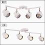 TeHenoo 4-Light LED Track Light,Adjustable Track Heads, Foldable Track Lighting Fixtures for Kitchen, Office,Dining Room, Bedroom,White