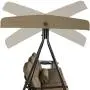 Sunnydaze 3-Person Outdoor Patio Swing Bench with Adjustable Tilt Canopy, Durable Steel Metal Frame, Cushions and Pillow Included, Beige