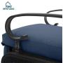 MFSTUDIO Patio Recliner Chair Metal Adjustable Back Outdoor Lounge Chair with 100% Olefin Cushion (Navy Blue)