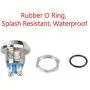 ESUPPORT 12mm Anti Vandal Momentary Metal Push Button Toggle Switch Pack of 10