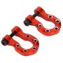 Dilwe 2pcs Trailer Hooks Crawler Metal RC Trailer Hook 1/10 RC Car Decoration Parts Fit for TRAXXAS TRX-4 1/10 RC Crawler(Red)
