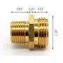 GESHATEN 3/4” GHT Male x 1/2” NPT Male Connector, Brass Garden Hose Fitting, Adapter, Industrial Metal Brass Garden Hose to Pipe Fittings Connect (2 Pack) GESHATEN 3/4” GHT Male x 1/2” NPT Male Connector, Brass Garden Hose Fitting, Adapter, Industrial Metal Brass Garden Hose to Pipe Fittings Connect (2 Pack)