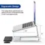 BESIGN LS03 Aluminum Laptop Stand, Ergonomic Detachable Computer Stand, Riser Holder Notebook Stand Compatible with Air, Pro, Dell, HP, Lenovo More 10-15.6'' Laptops, Silver
