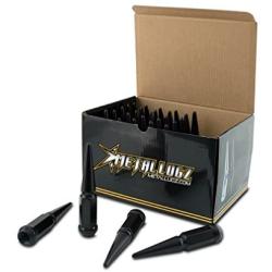 Metal Lugz Spiked Lugz Black 14x1.5 Thread 4.4'' Overall Length kit Contains 32 Lugs & 1 Key