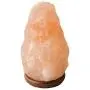 JIC Gem Himalayan Salt Lamp 4.5-6.5 lbs Pink Rock Crystal Natural Hand Carved Home Decor with Dimmer Switch, Wooden Base, 2 Bulbs, 7-8 inch
