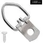 D Ring Picture Hangers Single Hole with Screws/Heavy Duty Metal D-shape Photo Frame Back Hooks for Picture Hanging (100 PCS) D Ring Picture Hangers Single Hole with Screws/Heavy Duty Metal D-shape Photo Frame Back Hooks for Picture Hanging (100 PCS)