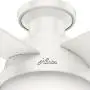 HUNTER 59242 Dempsey Indoor Low Profile Ceiling Fan with LED Light and Remote Control, 52'', White