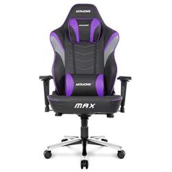 AKRacing Masters Series Max Gaming Chair with Wide Flat Seat, 400 Lbs Weight Limit, Rocker and Seat Height Adjustment Mechanisms - Indigo