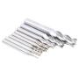 AUTOTOOLHOME 1/8'' 3/16'' 1/4'' 5/16'' 3/8'' 1/2'' high Speed Steel HSS 4 Flute Straight End Mill Cutter 5/32'' 1/16'' Set of 8